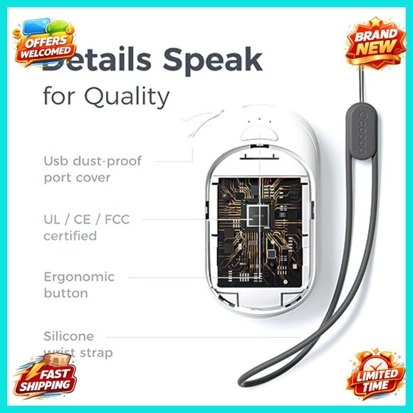 Ultrathin Rechargeable Hand Warmers 2 Pack, Portable Pocket-Sized Heater for - Picture 6 of 6